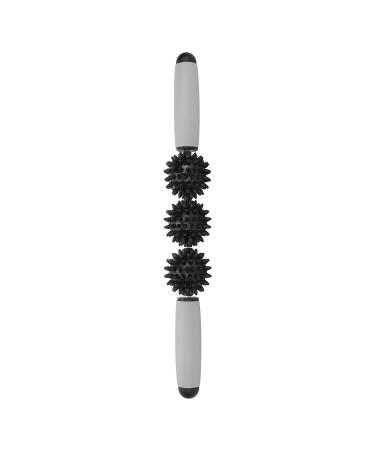 Verdant Touch Muscle Massage Roller Muscle Massage Roller Stick for Yoga and Body Massage 3 Balls Black
