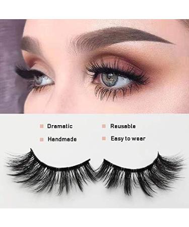 CangNingShang False Eyelashes 4 Pairs - Professional Reusable Face Eyelashes Fit for All Eyes Natural Thick Hand-Made 3D Faux Mink Eyelashes for a Beautiful Makeup Look (G107) - Buy Online on GoSupps.com