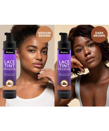 Lace Tint Spray For Wigs Hair Tint Lace Spray Wig Tint Lace Spray Lace Tint Mousse Wig Glue for Front Lace Wig Set Wig Installation Kit (Medium Brown) - Buy Online on GoSupps.com