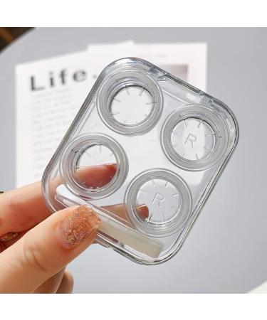 Makelon Elegant Contact Lens Container Set - 5 Travel Cases with Screw Closure - Gray Color - Buy Online on GoSupps.com