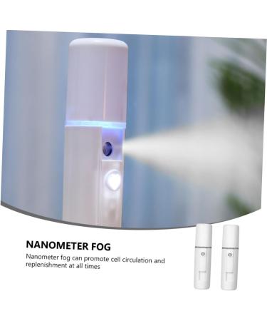 LALADEFIEE 2pcs Spray Meter Facial Mister Portable Spray Humidifier Lash Tool Nano Mist Sprayer Plastic White - Buy Online on GoSupps.com