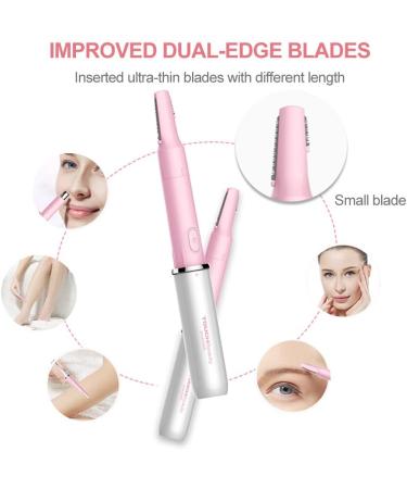 TOUCHBeauty All-in-One Hair Trimmer for Face Eyebrow Nose & Body - Dual Blades Battery Powered Perfect for Men & Women | International Shipping Available - Buy Online on GoSupps.com