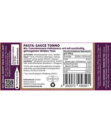Buy Followfish MSC Tonno Puttanesca Pasta Sauce 200g - International Shipping Available - Buy Online on GoSupps.com