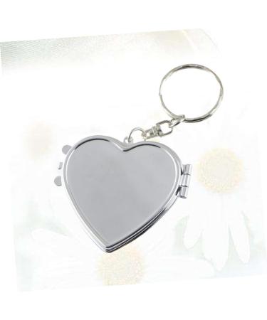 WRITWAA Metal Key Ring Metal Keychain Key Ring Pendant Buckle Key Chain Folding Metal Travel Vintage Vanity Mirror Double Side Compact Mirror - Buy Online on GoSupps.com