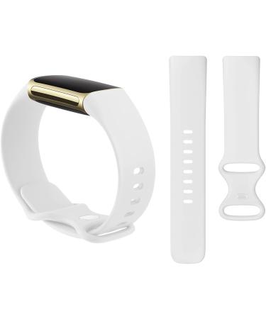 IEOVIEE Fitbit Charge 5 Bands - 4 Pack Sports Waterproof Silicone Wristbands for Men and Women (L 7.1 - 9.0) - Black, Navy Blue, Gray, White - Buy Online on GoSupps.com