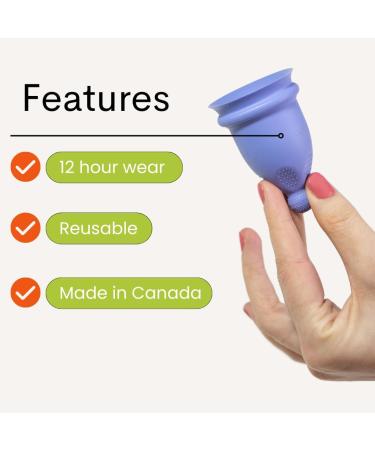 Bfree Menstrual Cup | Reusable Eco-Friendly Period Cup | Leak-Free Feminine Hygiene for Teens & Women | Periwinkle Color - Buy Online on GoSupps.com