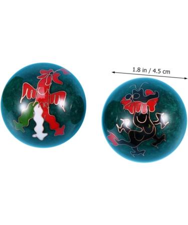 Frcolor 2-Pack Silver Handballs for Stress Relief | Fitness Massage & Meditation Tool | Chinese Style Gymnastics Ball for Health & Wellness - Buy Online on GoSupps.com
