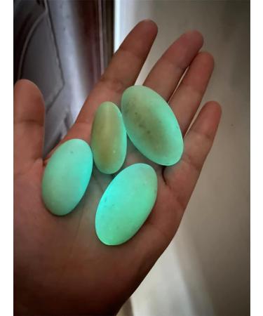 1pcs Natural Stones Luminous Oval Stone Raw Gemstone Glow in The Dark Stone Crystal Rough Stone Specimen Minerals - (Size: 20-40g) Full of Texture - Buy Online on GoSupps.com