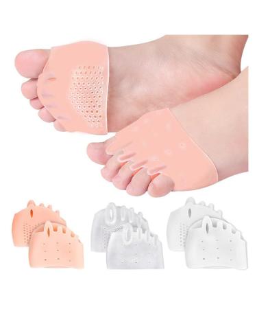 Metatarsal Cushions for Forefoot Soft Reusable Professional Gel Pads Elastic 1 Pair Breathable Pain Relief Foot Pads