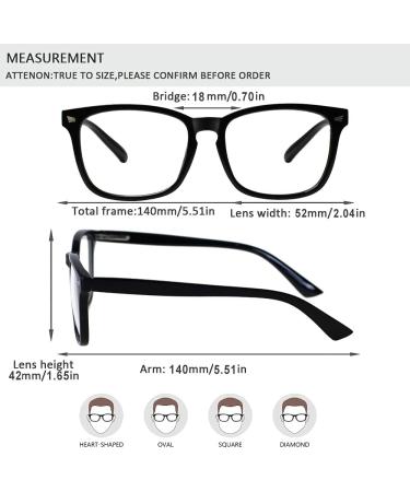 Henotin 2-Pack Multifocus Reading Glasses for Men & Women - Blue Light Blocking Spring Hinge 1.5x Strength - Perfect for Computer Use - Buy Online on GoSupps.com