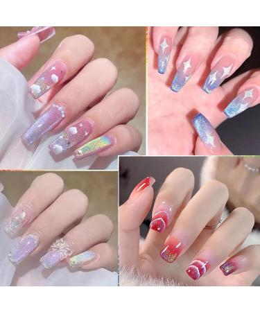 Rainbow Cat Eye Gel Nail Polish | Holographic Magnetic with Glitter | Reflective Shimmery Effect - Buy Online on GoSupps.com