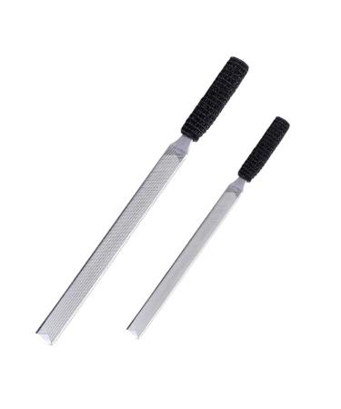 IDOU 2 Pieces Toe Nail Files for Thick Nails Stainless Steel Nail File 4 Sides Dog Nail File for Men Seniors & Dogs