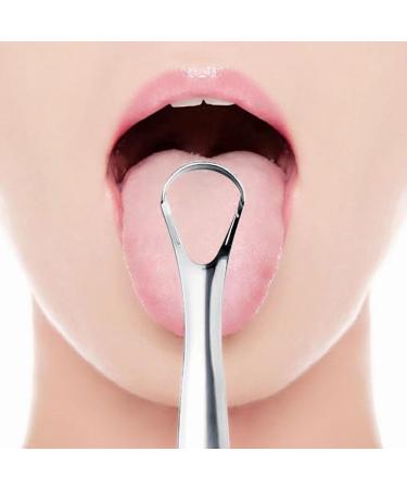 Stainless Steel Tongue Scraper for Bad Breath | Travel Essential Oral Care | Easy-To-Use Tongue Cleaner for Fresh Breath - Buy Online on GoSupps.com
