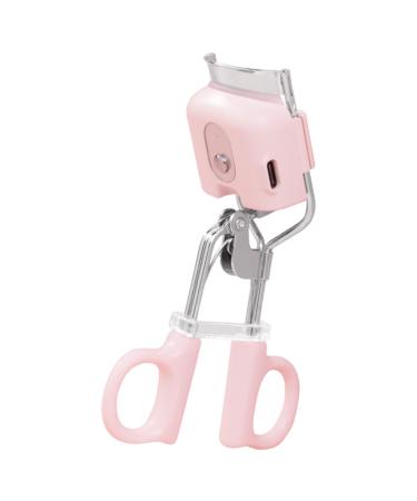 Heated Eyelash Curler 3 Temperature Mode Eyelash Curler USB Rechargeable Long Lasting Electric Lash Curler 3.7V Handheld Eyelash Heated Curler Eyelash Curler for All Eye Shapes Pink