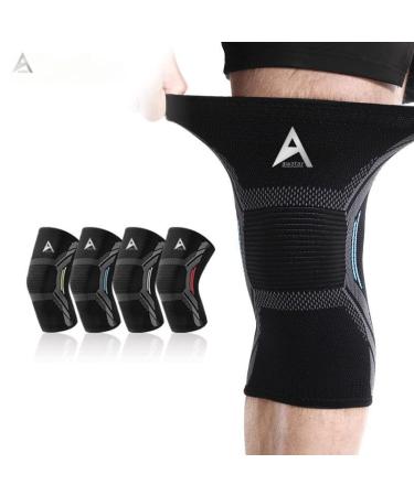 Buy Knee Brace for Men & Women | Workout Knee Sleeve for Pain Relief - Available in Black-Blue & Black-Green (Large & Small - Buy Online on GoSupps.com