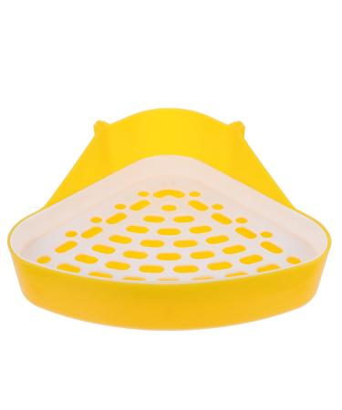 BESPORTBLE 2pcs Box Pet Potty Urinal Pet Training Corner Rabbit Potty Pet Triangular Potty Pet Toilet Rabbit Toilet Basin Pet Pee Toilet Pet Litter Tray Bunny Potty Bunny Toilet Pet Supply 24.5X18.5cmx2pcs Whitex2pcs