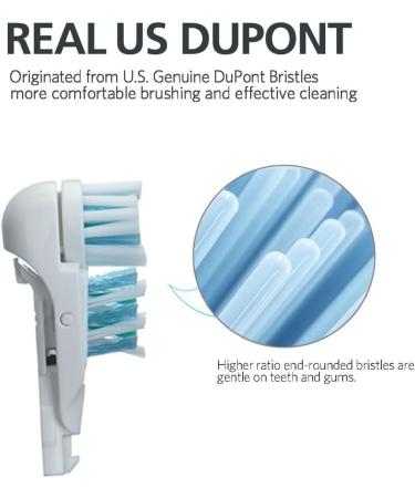 Sensitive Replacement Toothbrush Heads for Oral-B Cross Action Power - Compatible with Rotating Powerhead - Crisscross Bristles - White - Buy Online on GoSupps.com