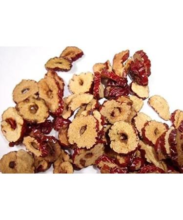 Dried fruit jujube slices high grade Chinese red dates Hong Zao 3 Pound (1362 grams).