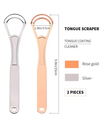 QAJZL Tongue Scrapers (2 pcs) - 100% BPA Free, for Adults and Children - Oral Care (Medical Grade) - Treats Bad Breath - Fresh Breath - Ergonomic Design - Buy Online on GoSupps.com
