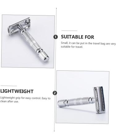 Minkissy Double-Sided Safety Razor | Manual Shaving Razor for Smooth Close Shaves | Ideal for Face & Beard - Buy Online on GoSupps.com