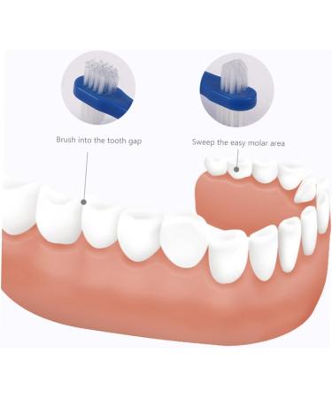 Minkissy 9 STK Double-Sided Toothbrush for Dentures | Prosthesis Cleaning Accessories - Hard Plastic Multi-Layer Design - Buy Online on GoSupps.com
