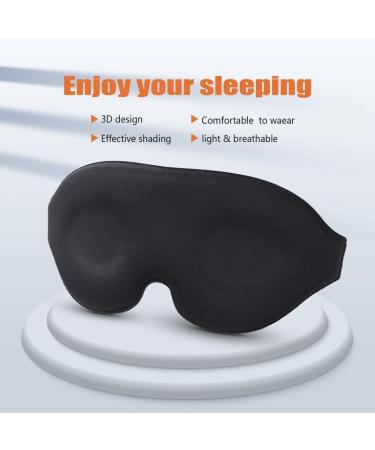 Buy 3D Contoured Sleep Mask | Soft Memory Cotton Eye Mask for Travel | Comfortable Blindfold for Men & Women - Buy Online on GoSupps.com