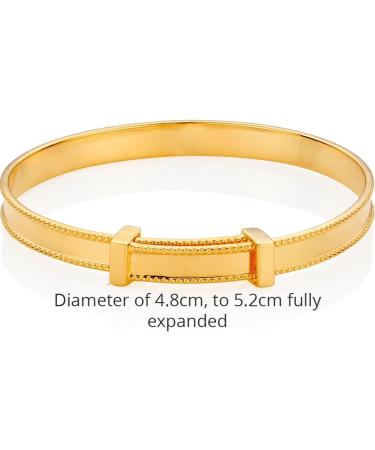 Molly Brown London 18ct Gold Plated Sterling Silver Heritage Baby Bangle - Buy Online on GoSupps.com