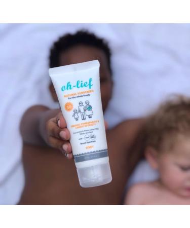 Oh-Lief Natural Body Sunscreen 100ml | Certified Organic & Hypoallergenic | Broad-Spectrum UVA/UVB Protection | Water-Resistant | Unscented & Preservative-Free - Buy Online on GoSupps.com