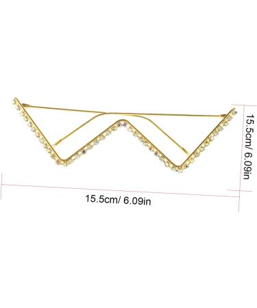 Buy Hakidzel Decor Glasses Frame - Rhinestone Street Style European & American Design 14.8x14.2cm | International Shipping Available - Buy Online on GoSupps.com