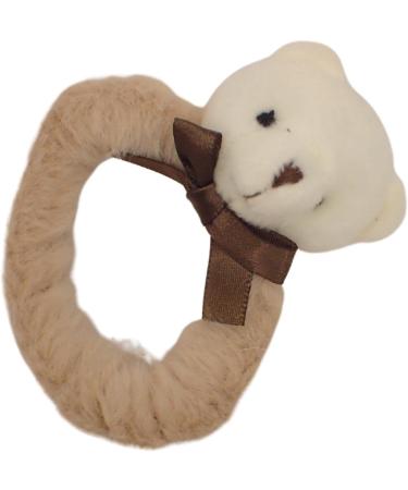 Topkids Accessories Fluffy Teddy Bear Faux Fur Scrunchie Scrunchie for Thick & Thin Hair for Women & Girls Pretty Kids Hair Hair Tie Hair Bobbles Fluffy Bear Scrunchies (Brown Bear) - Buy Online on GoSupps.com