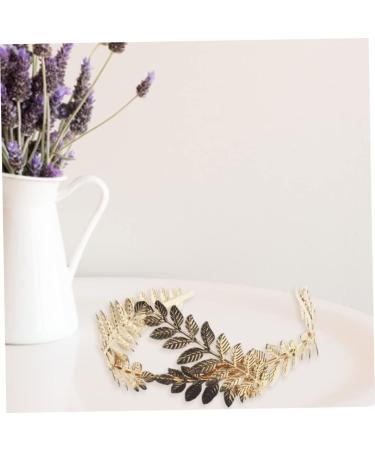 Gold Leaf Headband Metal Leaves Bride Wedding Headpiece Head Wear Accessories for Women wedding headbands for bride - Buy Online on GoSupps.com