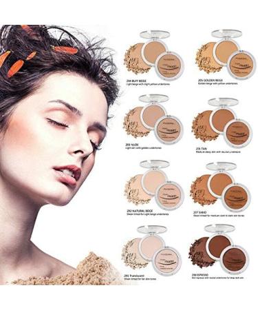 AQUAPURITY PHOERA Sheer Matte Fixing Powder Makeup Base - Long Lasting Foundation Compact with Vitamin E (205 Golden Beige) - Buy Online on GoSupps.com