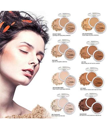 AQUAPURITY PHOERA Sheer Matte Compact Powder - Long-Lasting Makeup Fixer (203 NUDE) - Buy Online on GoSupps.com