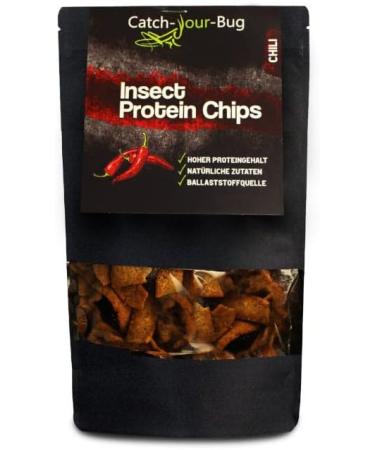 3 Pack Edible Insect Chips - 24% Protein - Catch-Your-Bug - Healthy Snack from Lentil and Pea Flour with BBQ Powder - Chili Pepper Garlic  - Buy Online on GoSupps.com