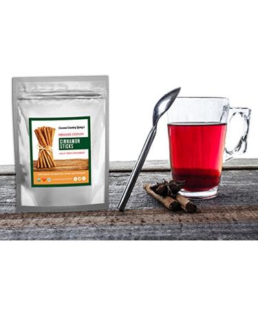 Organic Ceylon Cinnamon Sticks - Fair Trade Whole 3 Quills - Gluten, Soy, GMO Free - 3.5 oz - with Complementary eBook - Buy Online on GoSupps.com