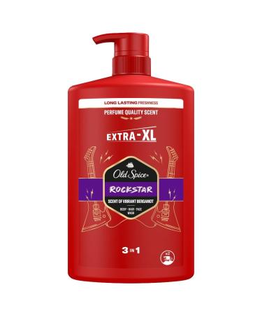 Old Spice Old Spice Rockstar 3-in-1 Multi-Use Shampoo for Hair Face & Body 1000ml Long Lasting Freshness Fragrance Quality Scent Deep Cleansing