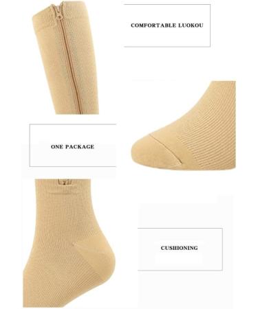 Valcatch Compression Socks for Men | 1 2 or 5 Pairs | 20-30 mmHg Zip Closure | Perfect for Running Walking Hiking | S-M Size - Buy Online on GoSupps.com