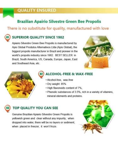 Immune booster/ Immune System Support/ Sore Throat/ Great for Cold & Flu Symptoms - Official Distributor - 5 bottles of Apiario Silvestre Brazilian Green Bee Propolis Spray Glycolic Extract-Non Alcoholic Wax Free Sugar Free - Buy Online on GoSupps.com