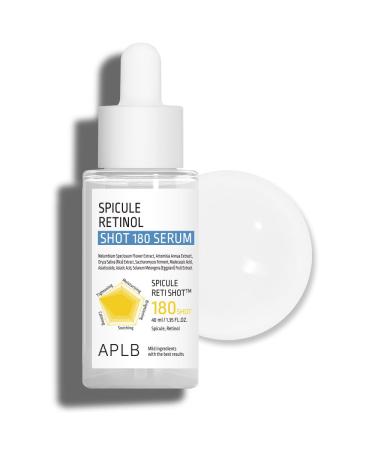APLB Spicule Retinol Shot 180 Serum | SPICULE RETI SHOT 180 1.35 FL.OZ/Korean Skincare Gentle Exfoliation Wrinkle Care Long lasting hydration Revitalize for gentle and improve skin texture