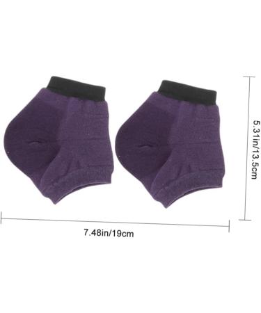 POPETPOP 5 Pairs Moisturizing Socks Silicone Socks Moisturizing Gel Socks Cracked Heel Repair Silicone Heel Protector Shoe Heel Protectors Dry Feet Lotion Socks Cotton Spa Purple Breathable 19x13.5cm - Buy Online on GoSupps.com