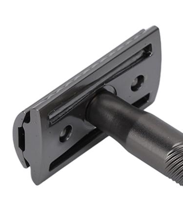 Double Edge Razor - Portable Zinc Alloy Safety Razor with Brass Handle (Black) for Home & Travel | Shop Now - Buy Online on GoSupps.com