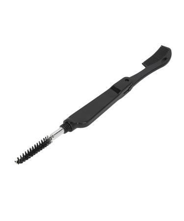 Eyelash Brush Comb Portable Hygienic Plastic Lightweight Reusable Multifunctional Eyebrow Brushes for Makeup (Black)