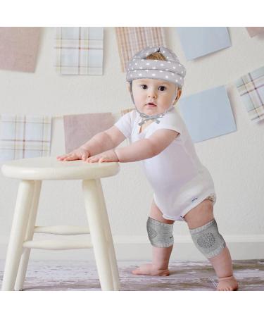 TORASO Baby Head Protector & Knee Pads for Crawling Infant | Safety Helmet & Walking Baby Helmet | Ages 6-36 Months | Gray Star - Buy Online on GoSupps.com