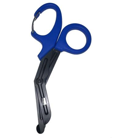 Titanium Bandage Shears Scissors EMT and Trauma Shears Bent Stealth Black Coated for Nurses Students Emergency Room (Blue 19cm) Blue 19cm