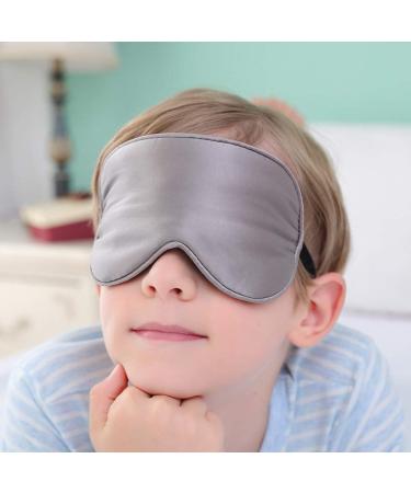 2 Pack Lonfrote Children Eye Mask Set - Blue & Grey Silk Sleep Mask for Kids - Travel & Relaxation Essential - Buy Online on GoSupps.com