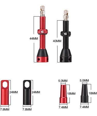 LITEONE Tubeless Valve Stems 44mm - Premium No-Leak Presta Valve Kit with Integrated Core Remover Tool - Fits Most Bicycle Tubeless Rims - Black (Pair) - Buy Online on GoSupps.com