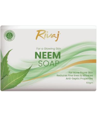 Rivaj Neem Soap 100g. made with Natural extracts that purifies & cleanses your skin. Its anti-bacterial nature kills all the germs making the skin healthy & acne free. - Buy Online on GoSupps.com