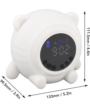 Rechargeable BT White Noise Alarm Clock - 17 Volume Levels Digital Display Snooze Mode USB Charging for Adults Kids & Babies - Buy Online on GoSupps.com