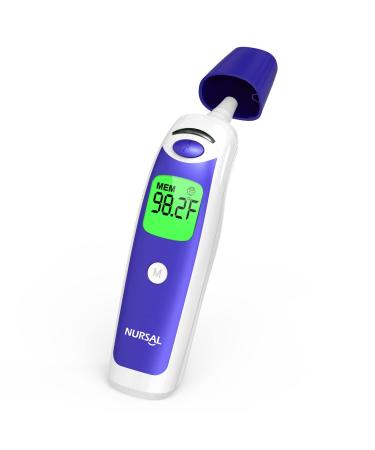 Thermometer for Adults and Baby, NURSAL Touchless Infrared Body Thermometer for Fever, Large LCD Display and Temperature Data Memory, Battery Included, Easy to Use and Read