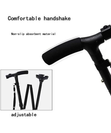 Clever Cane with LED Light Aluminum Crutches Old Man's Crutch Telescopic Adjustment Crutches Elderly Crutches Alloy Walker Outdoor Skid Walking Stick for Arthritis Seniors Disable Beautiful Scenery - Buy Online on GoSupps.com